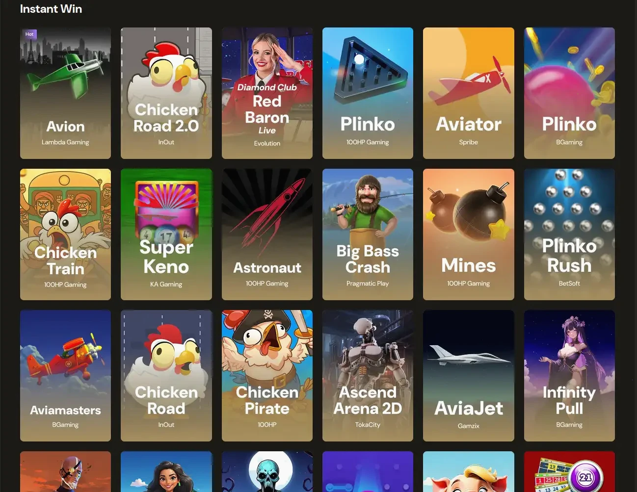 Interfaccia dell'app mobile Runa Casino su smartphone